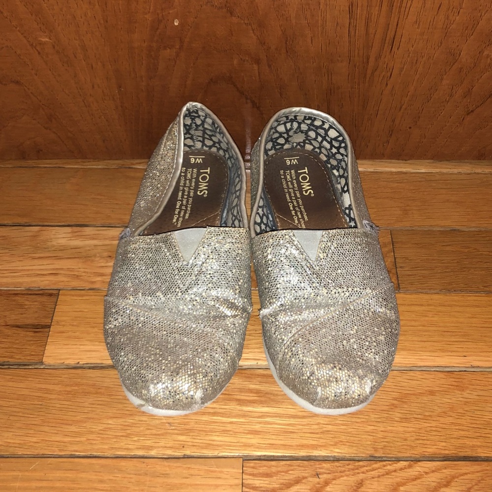 Silver Sparkle Toms